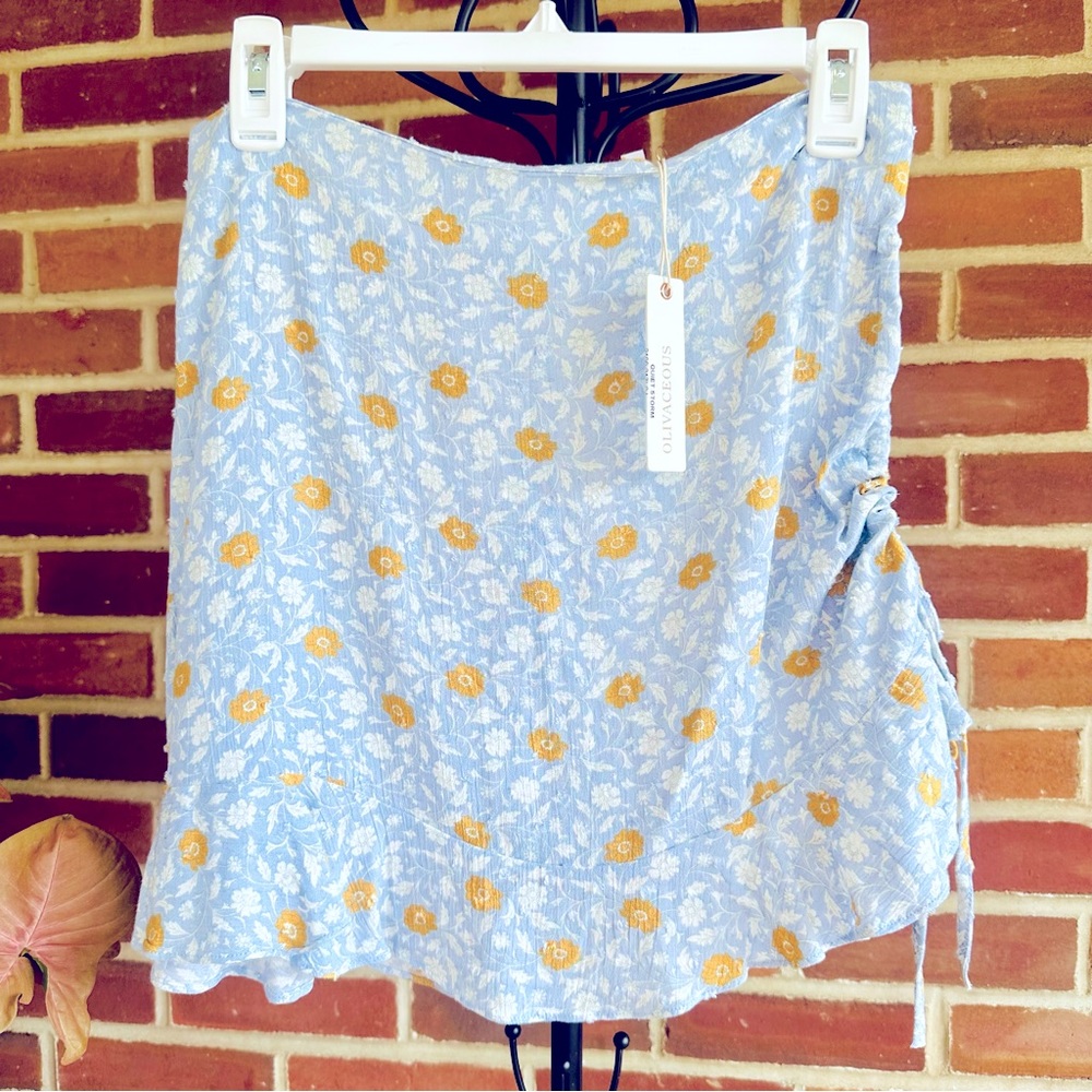 Olivaceous Boutique Maya Floral Mini Skirt